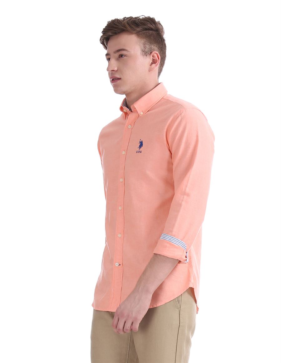 U.S. Polo Assn. Men Casual Wear Solid Shirt